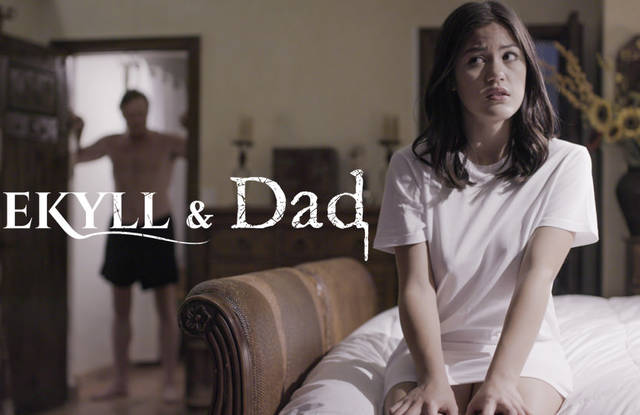 Очередная напряженная ночка шатенки со сводным папочкой.